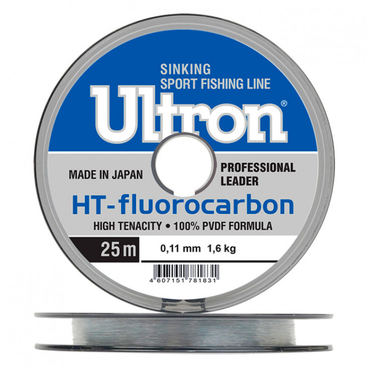 ULTRON HT-Fluorocarbon, 25, 100 м, прозрачная (0,12 мм, 1,4 кг, 25 м)
