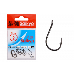 Крючки Saikyo KH-10026 Chinu Ring BN №2 (10шт) Крючки Saikyo KH-10026 Chinu Ring BN №2 (10шт)